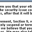 eBay Security notice - Email Scam