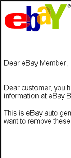 Ebay Account Update - Spoof Email Phishing Scam