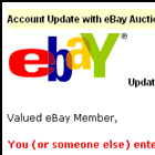 eBay - Update Your Registration Information - Spoof Email Phishing Scam