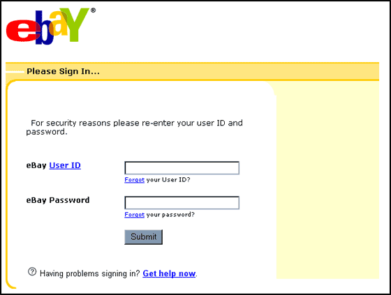 eBay - Security Check - Spoof Email Phishing Scam