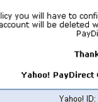 Yahoo! PayDirect Verification
