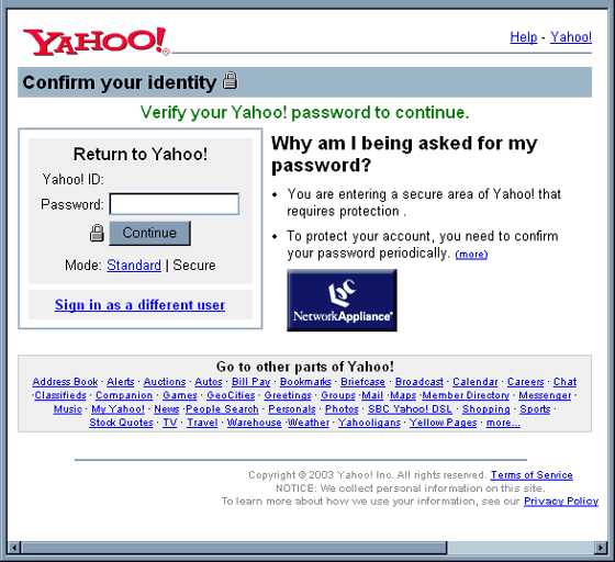 Yahoo! Auctions Alert #3747131035144966 forged web content within email tiself.