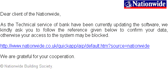 Official Notice for all Nationwide Internet banking users