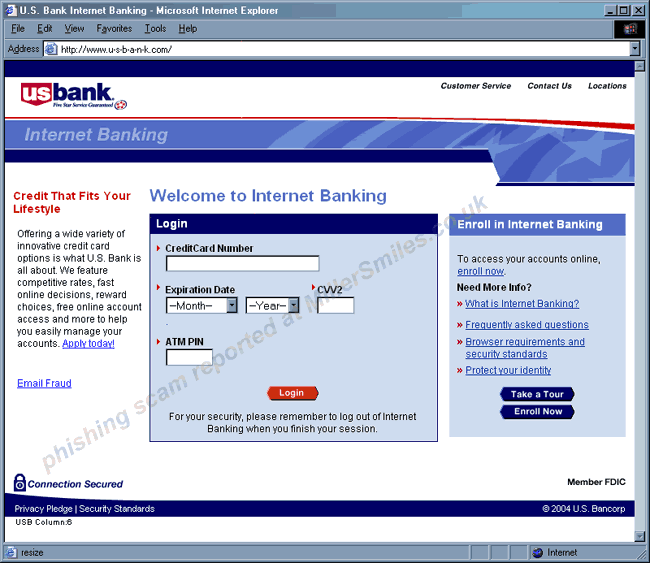 Internet Banking Issue (US Bank)
