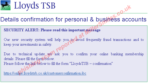 4903 Phishing Scams targeting Nat West, Barclays, Lloyds TSB, Nationwide, Halifax.