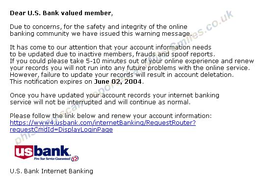 NOTICE: U.S. Bank account updates (please read)