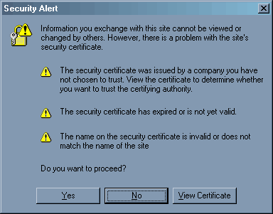 Earthlink Account - Fake Security Certificate.